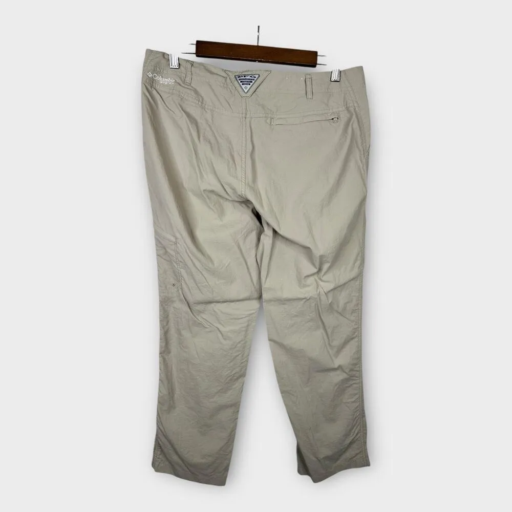 Columbia Womens size 12 PFG Aruba Roll Up Nylon Hiking Fishing Pants Convertible - Image 3