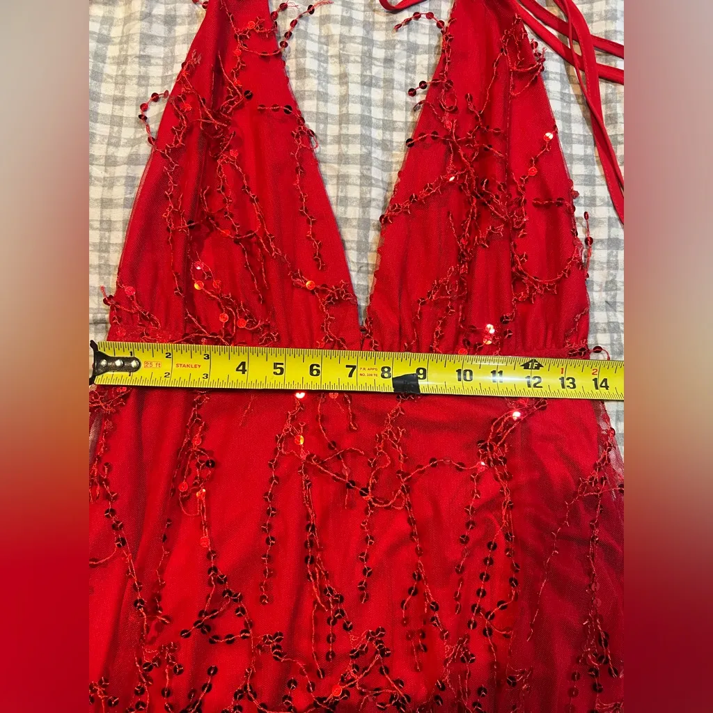 Hello Molly Red Backless Sequin Dress - Image 8