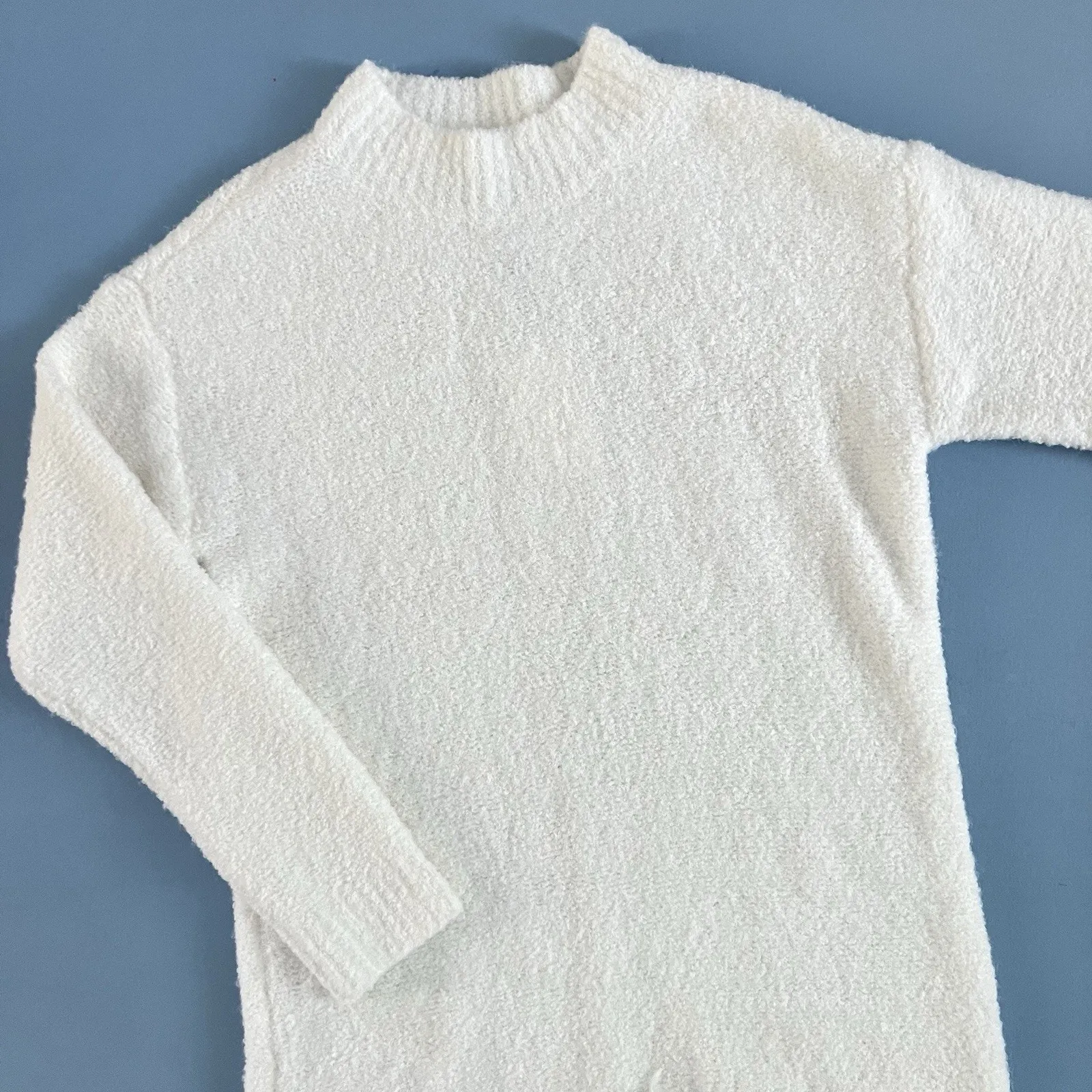 NWT English Factory Cozy Round Neck Cream Textured Knit Sweater Dress - Image 6