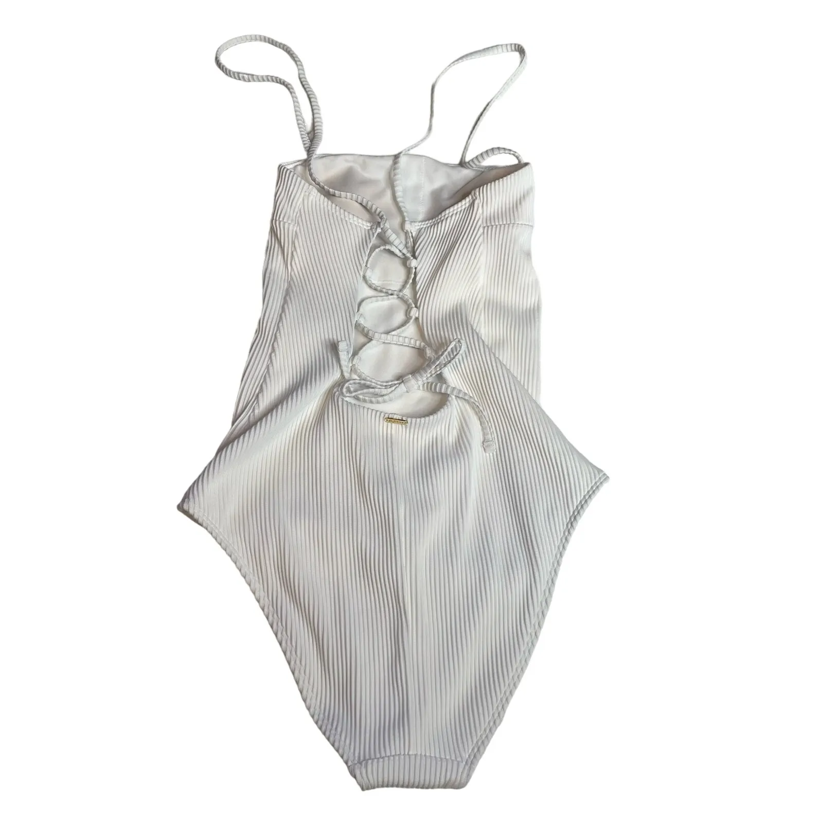 HOLLISTER Swim One Piece‎ Small Ribbed Strappy Back Rainbow Pride Bathing Suit - Image 2