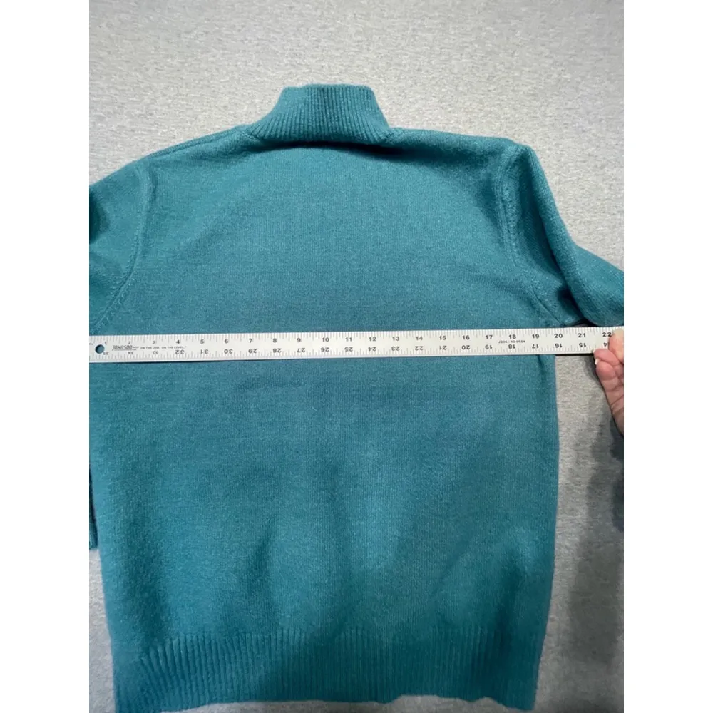 Mens or women’s Sweater L Teal Yellow Blue Size L - Image 3