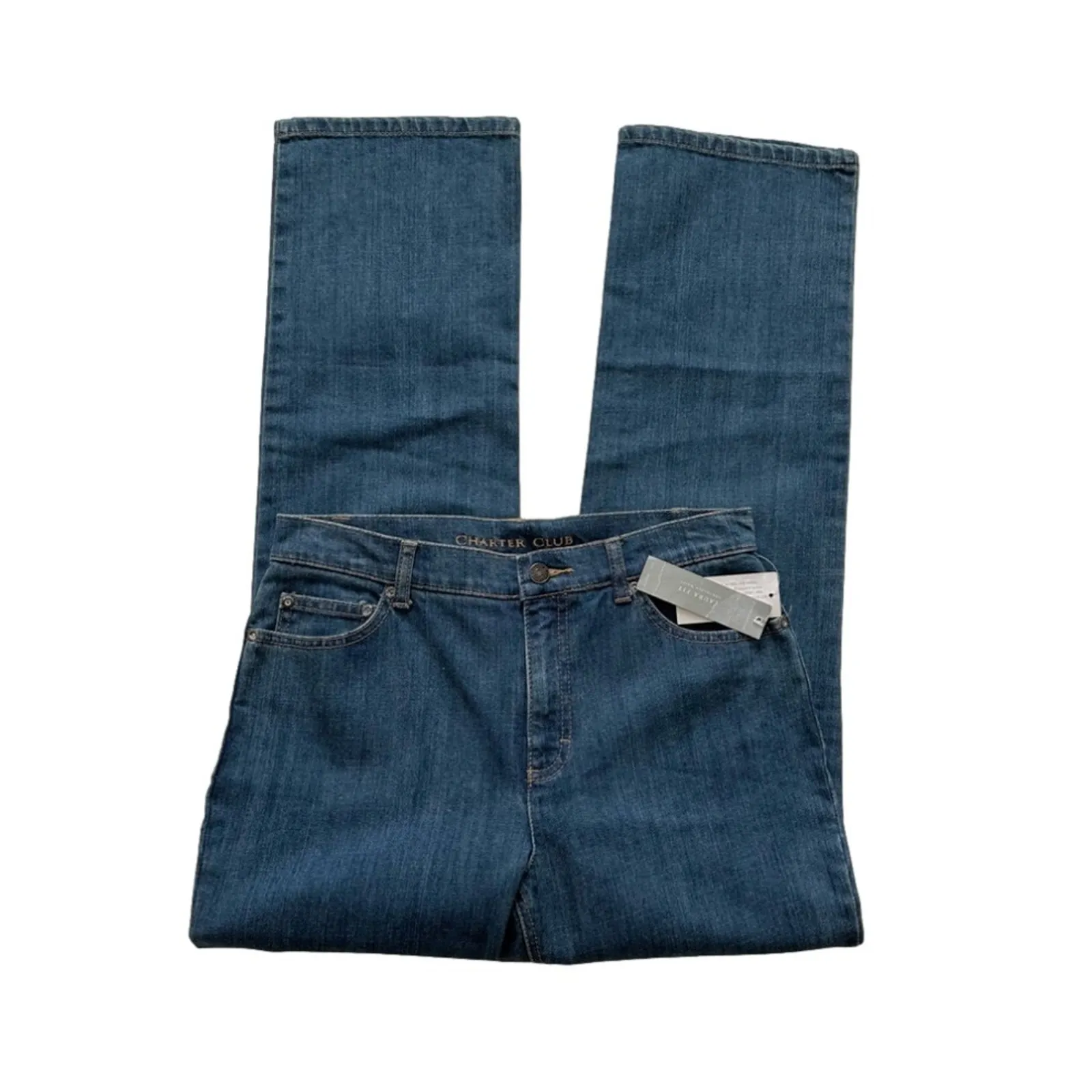 Charter Club Jeans Laura Fit Blue Wash Straight Leg Pants Jeans Size 6 NEW - Image 11