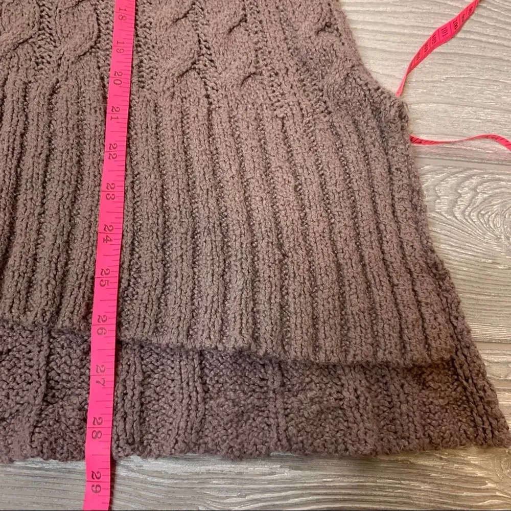 Free people easy cable v neck sweater mushroom - Image 7