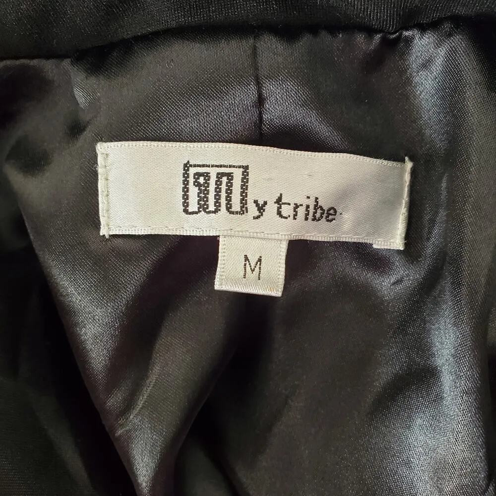 My Tribe Black Leather Blend Blazer Size M Size M - Image 10