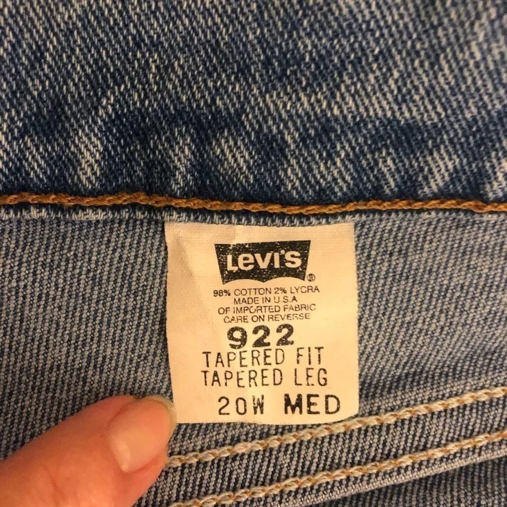 LEVI’S 922 Orange tab 1996 tapered leg high waisted 20W Med, light, Vintage - Image 7