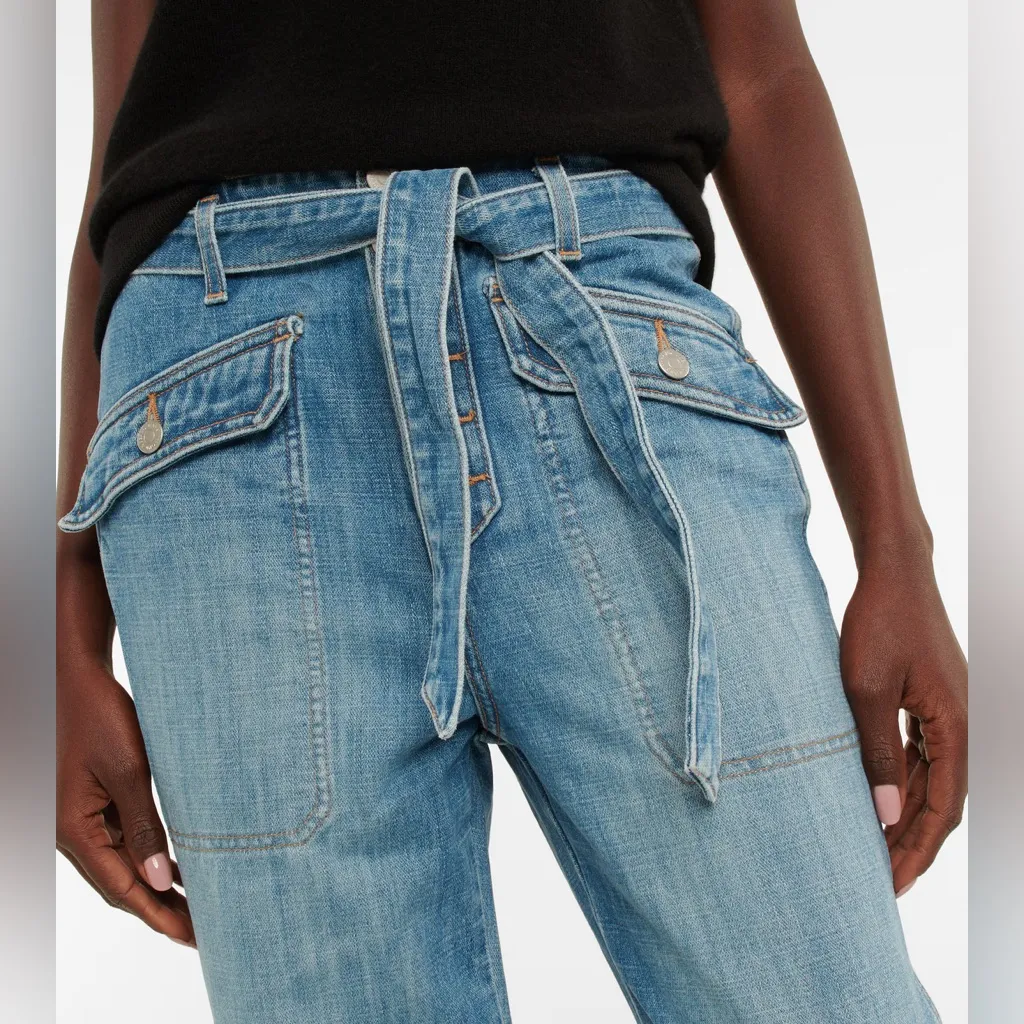 Veronica Beard Rinley High-Rise Cropped Jeans in Durango Wash Size 24 - Image 7