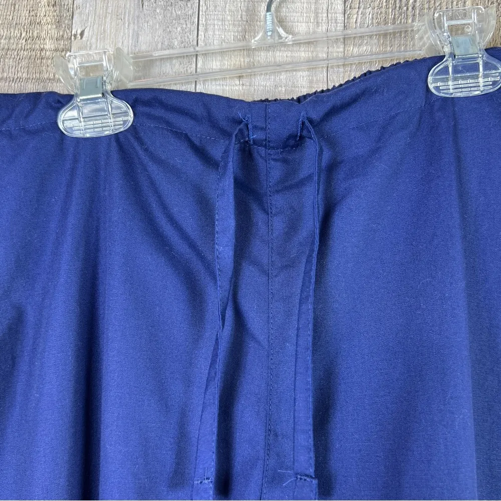 WS Uniforms Small Navy Blue Scrub Pants w/Back Stretch Waistband & Draws… - Image 3