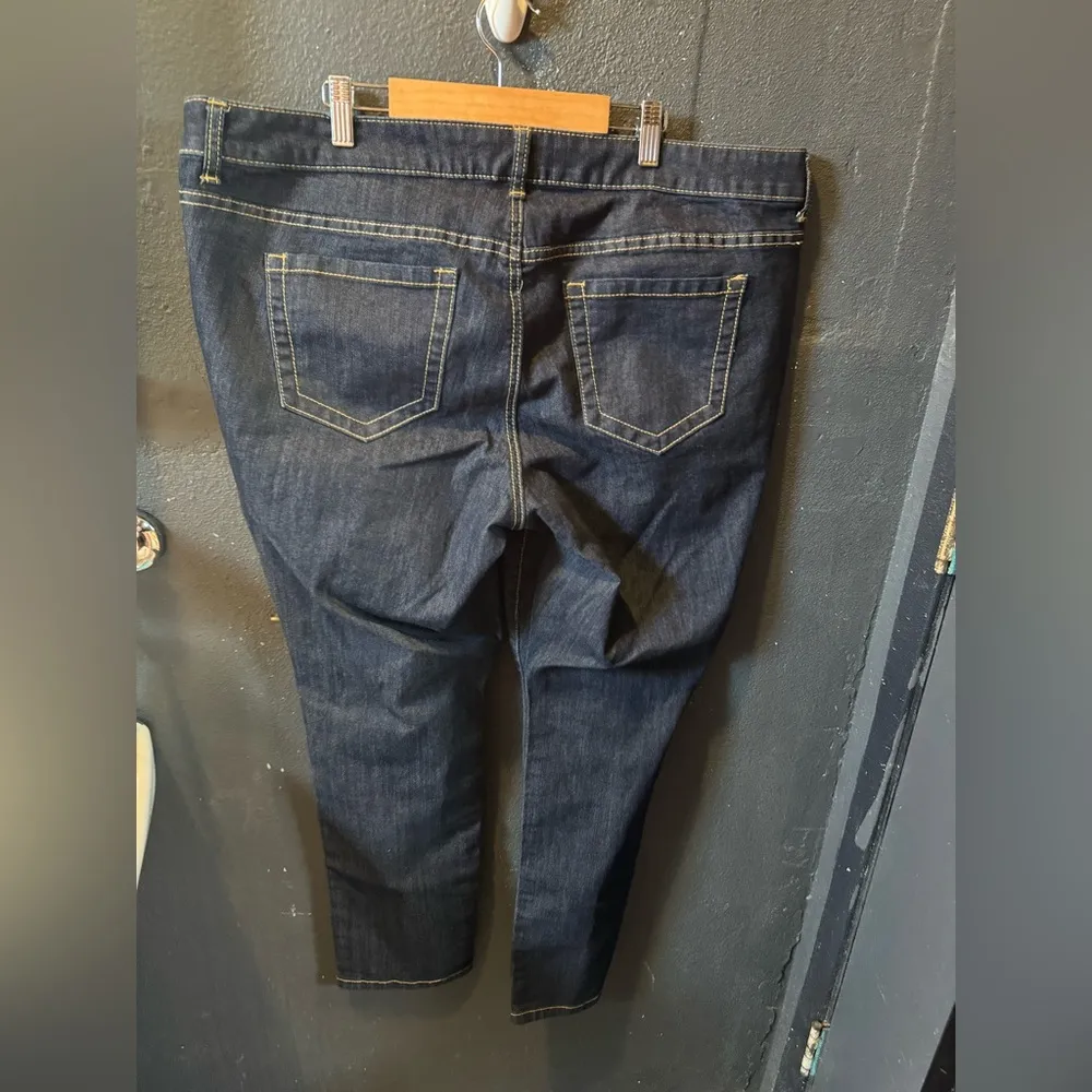 Women’sTORRID Dark Blue Straight Leg Jeans - Image 3