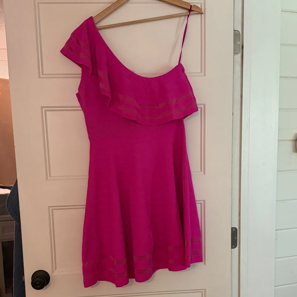 Ted Baker Pink One Shoulder Dress - Image 4