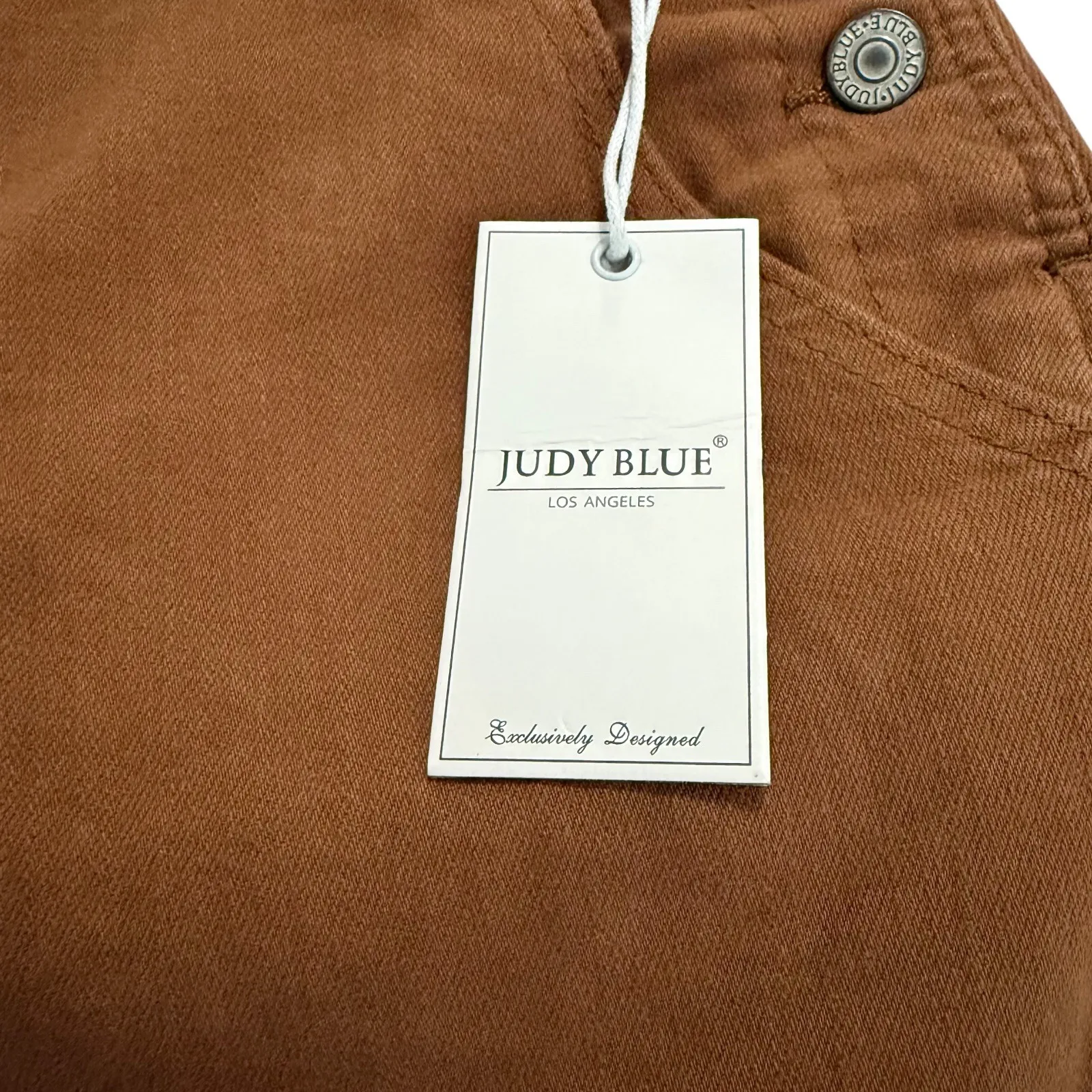 Judy Blue NWT Women Brown Shortalls Overalls Bibs Size L JB150241 C-CO Utility - Image 3