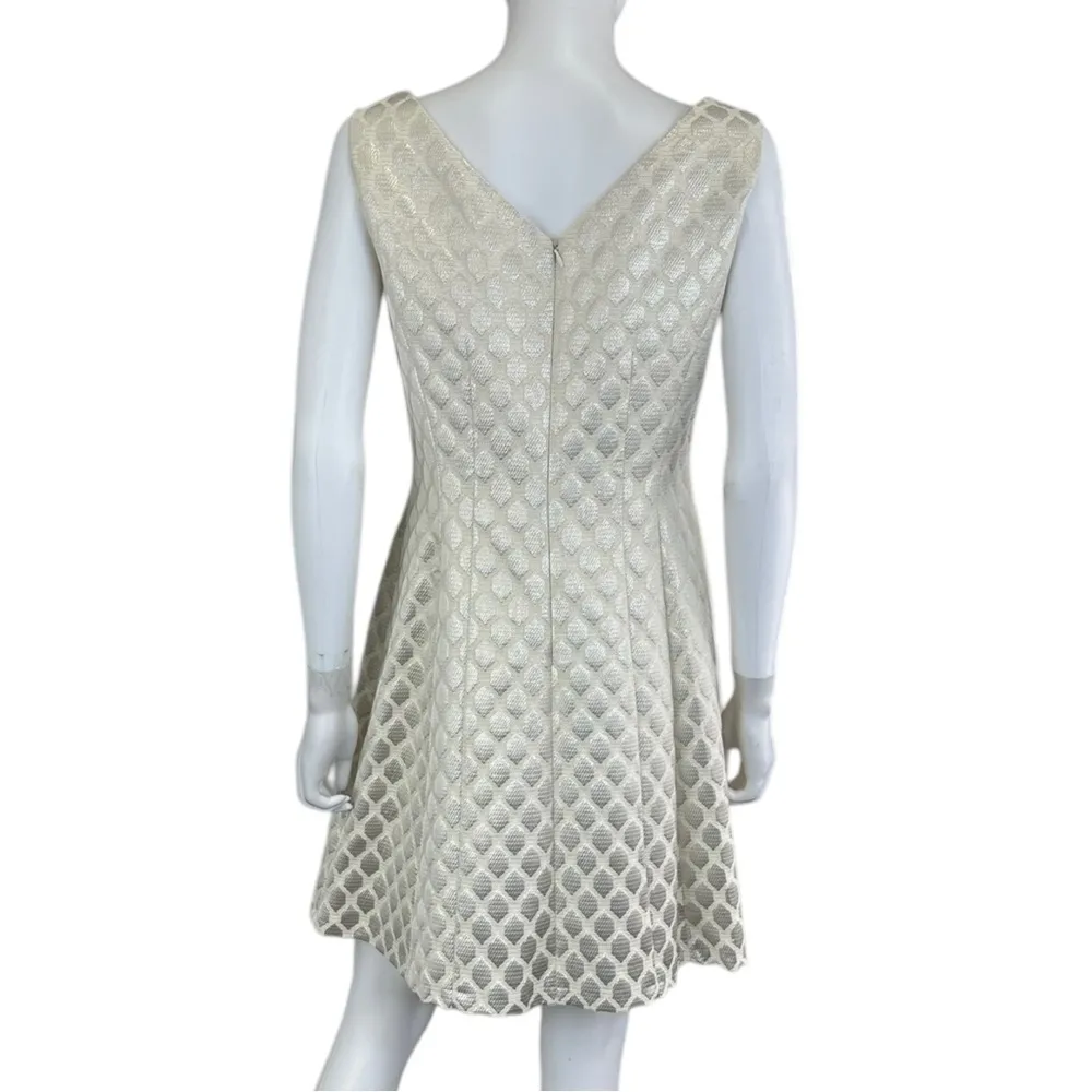 CREMIEUX NWT Metallic Cream Midi Dress - Image 3