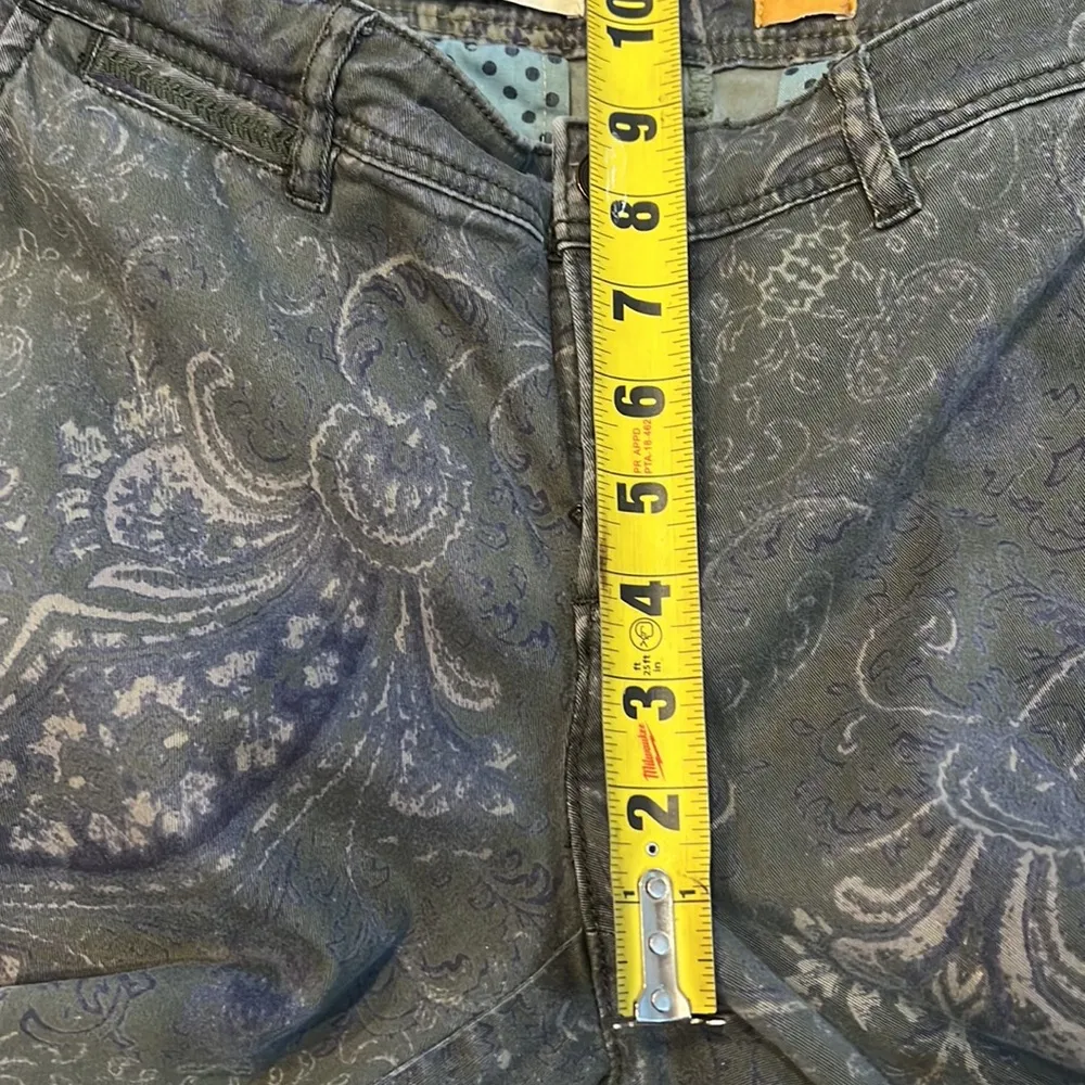 Anthro Pilcro and the Letterpress Fit/Hyphen Green Chino Paisley Pants Size 27 - Image 7