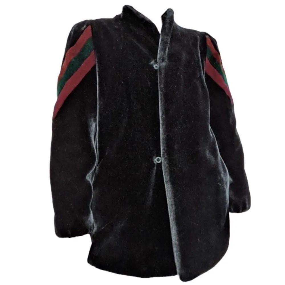 80’s Faux Fur Plush Colorblock Sleeve Swing Coat Size 14 - Image 16