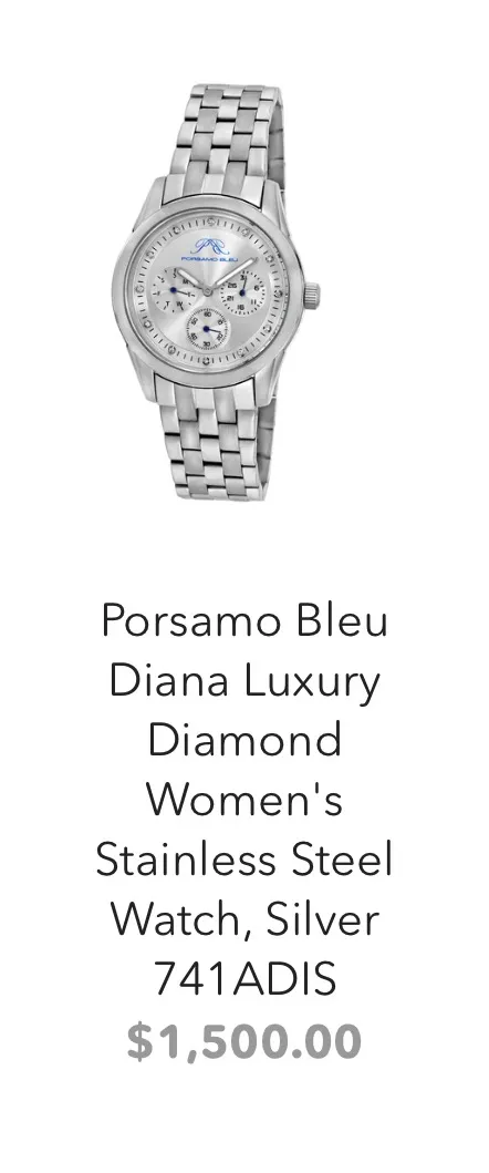 Porsamo Bleu Diana Luxury Diamond Women's Silver - Image 3