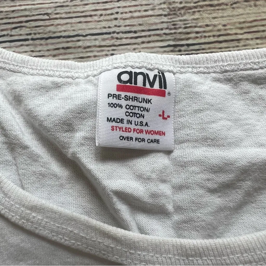 Vintage 90s Yosemite Columbine Cropped Top Womens Large‎ Anvil USA National Park - Image 5