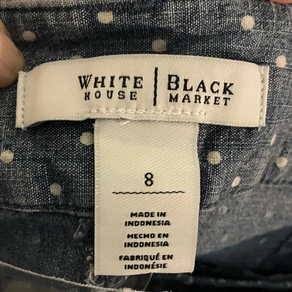 NWT WHBM Signature Collection Denim Shorts, Size 8 - Image 5