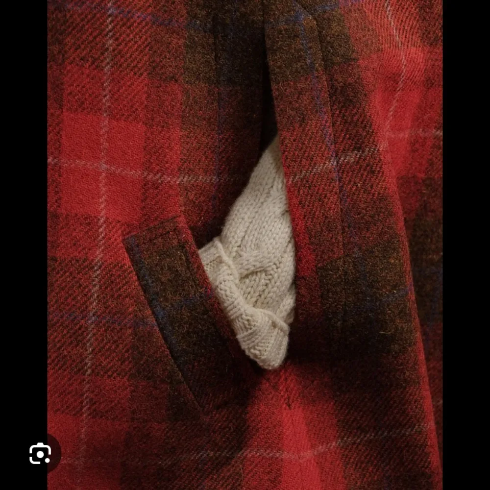 Wool cape coat from Ireland petite length wine colored Donegal tweed pattern Purple Size M - Image 13