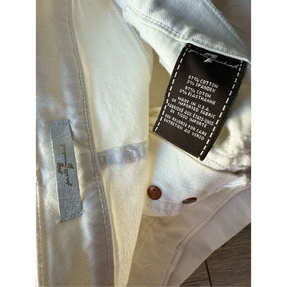 7 For All Mankind Mid Toll White Denim Short - Image 8