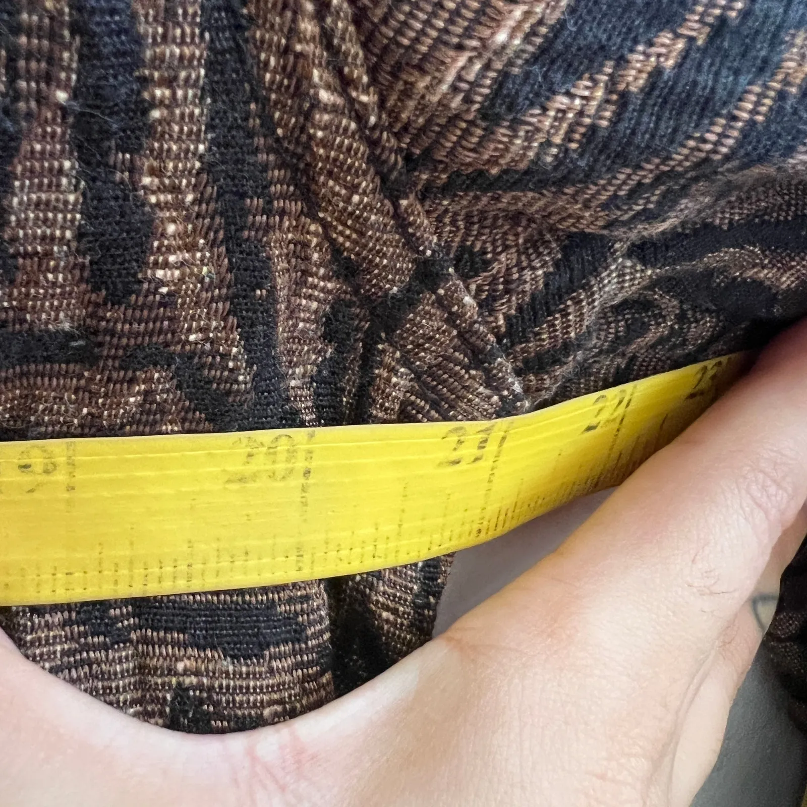 Vintage Brown‎ Tapestry Jacket Animal Print Boho Y2K Retro Indie Sleaze Large - Image 5