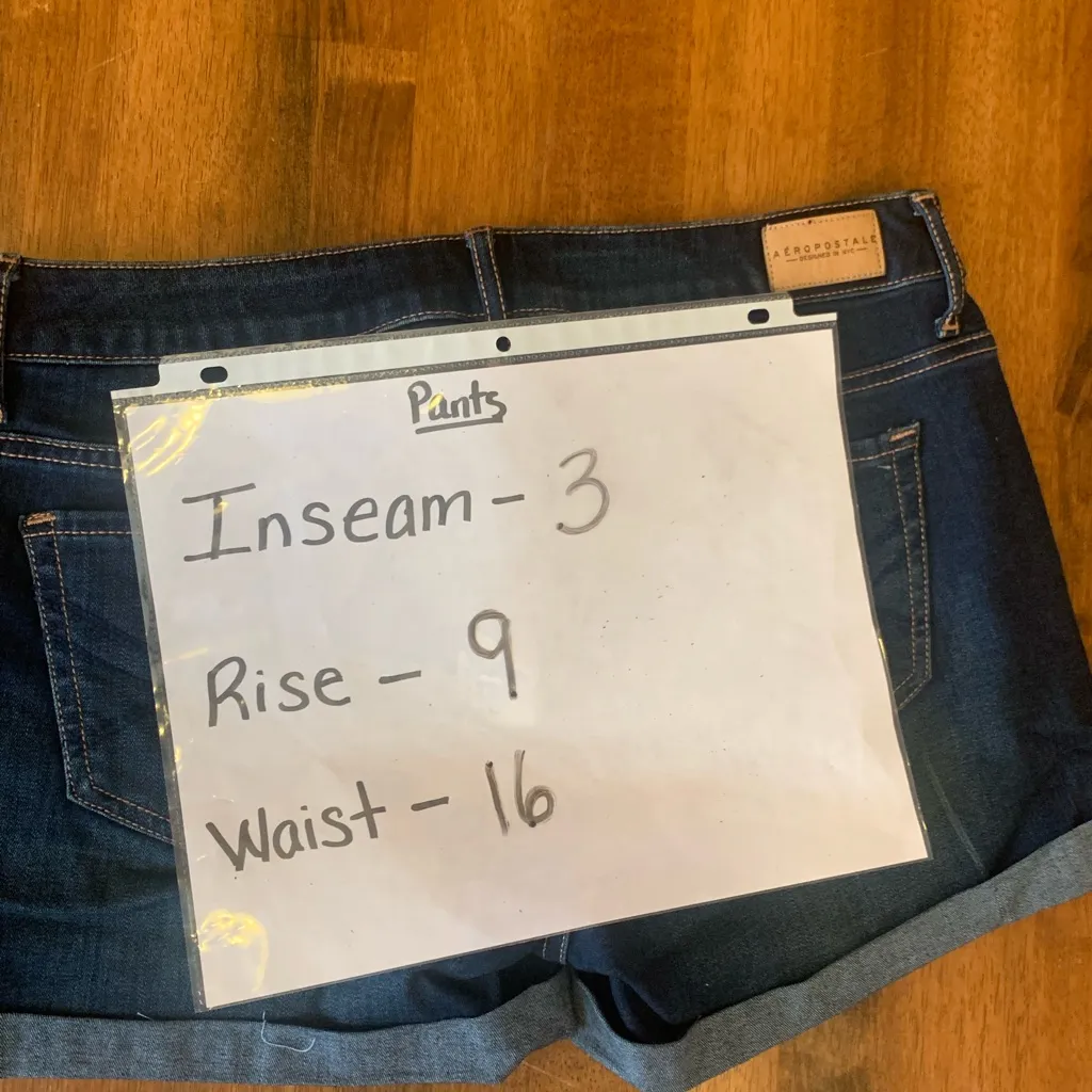 Aeropostale Jean Shorts 8 MIDI Indigo Blue Denim Cuffed Pockets - Image 5