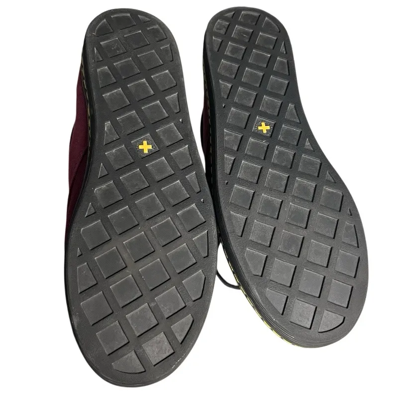 DR MARTENS Belmont Boots Canvas 5 Eyelets Yellow Stitching Womens Size 9 - Image 4