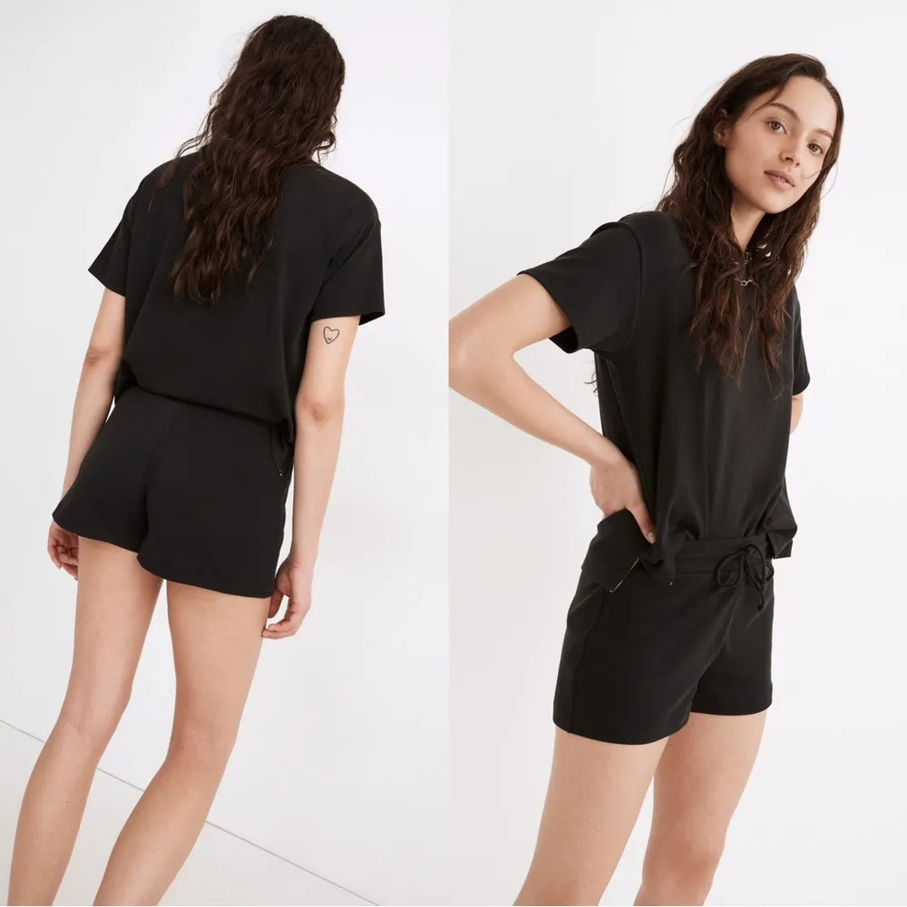 Madewell • MWL Breeze Drawstring Shorts lounge pj pajama knit True Black - Image 11