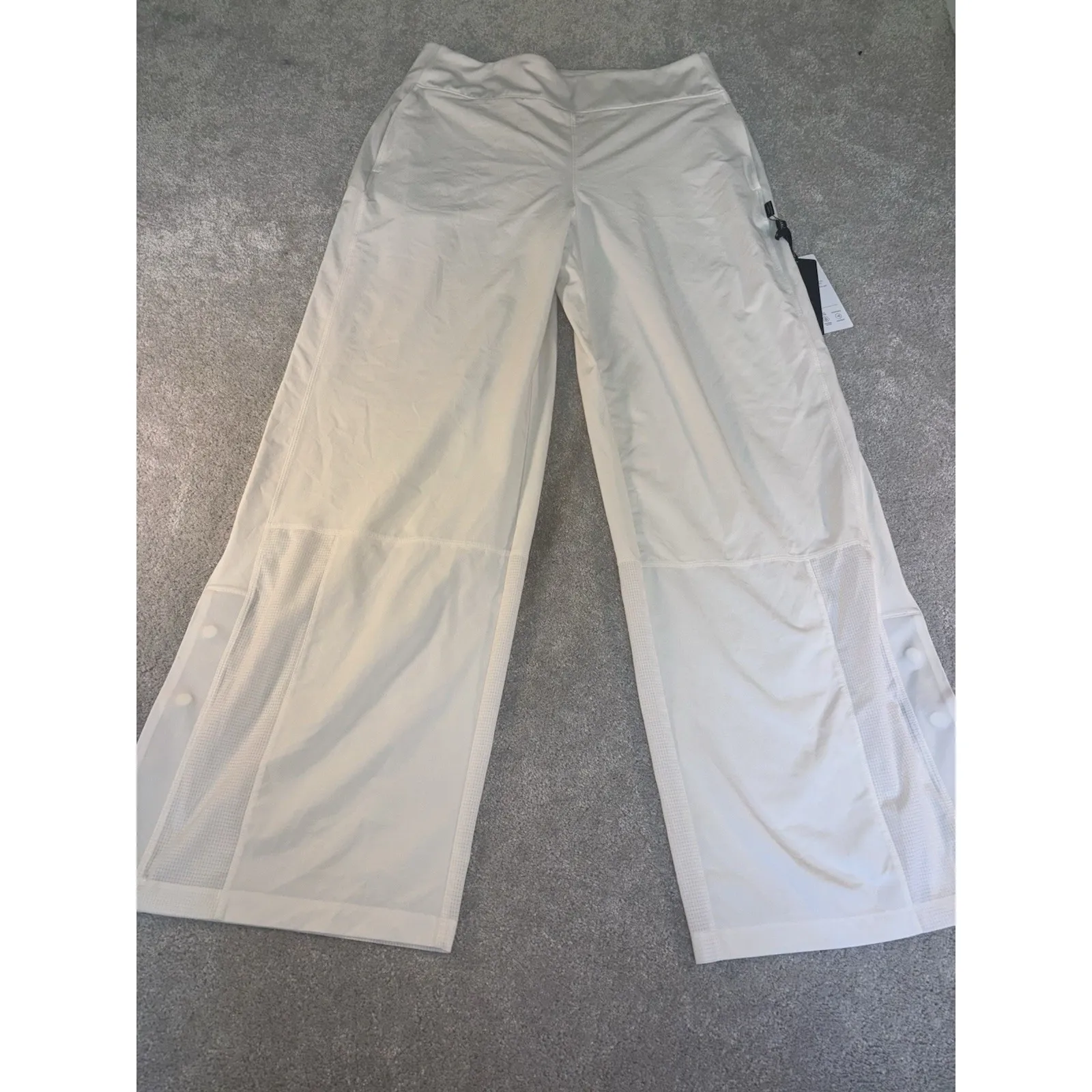 Athleta X Allyson‎ Felix Legend Track Pants Wide Leg Ivory Full Length Large NWT - Image 7