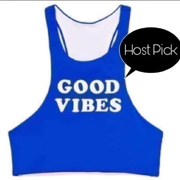 Victoria Secret Pink blue good vibes bikini top - Image 2