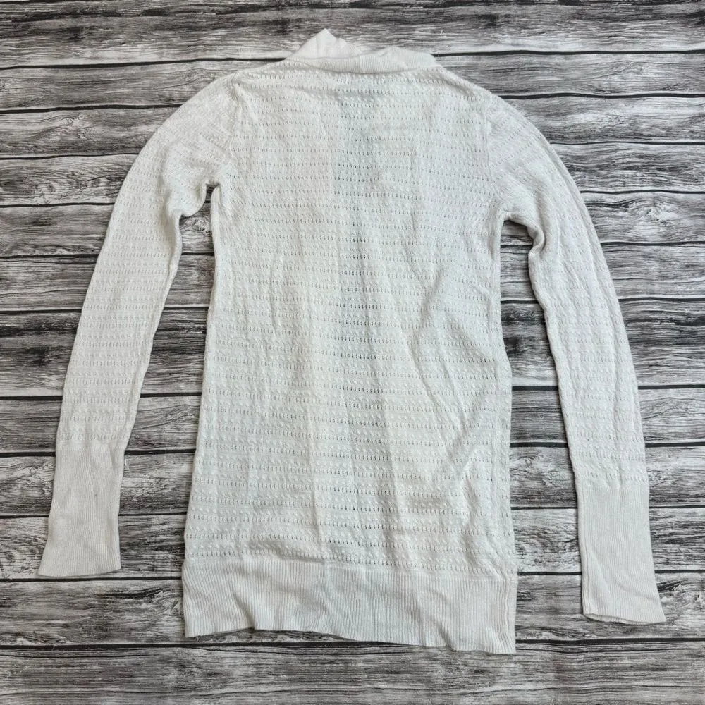 Merona Women's Lightweight Long Sleeve Cardigan White XS Extra Small Long Sleeve - Image 12