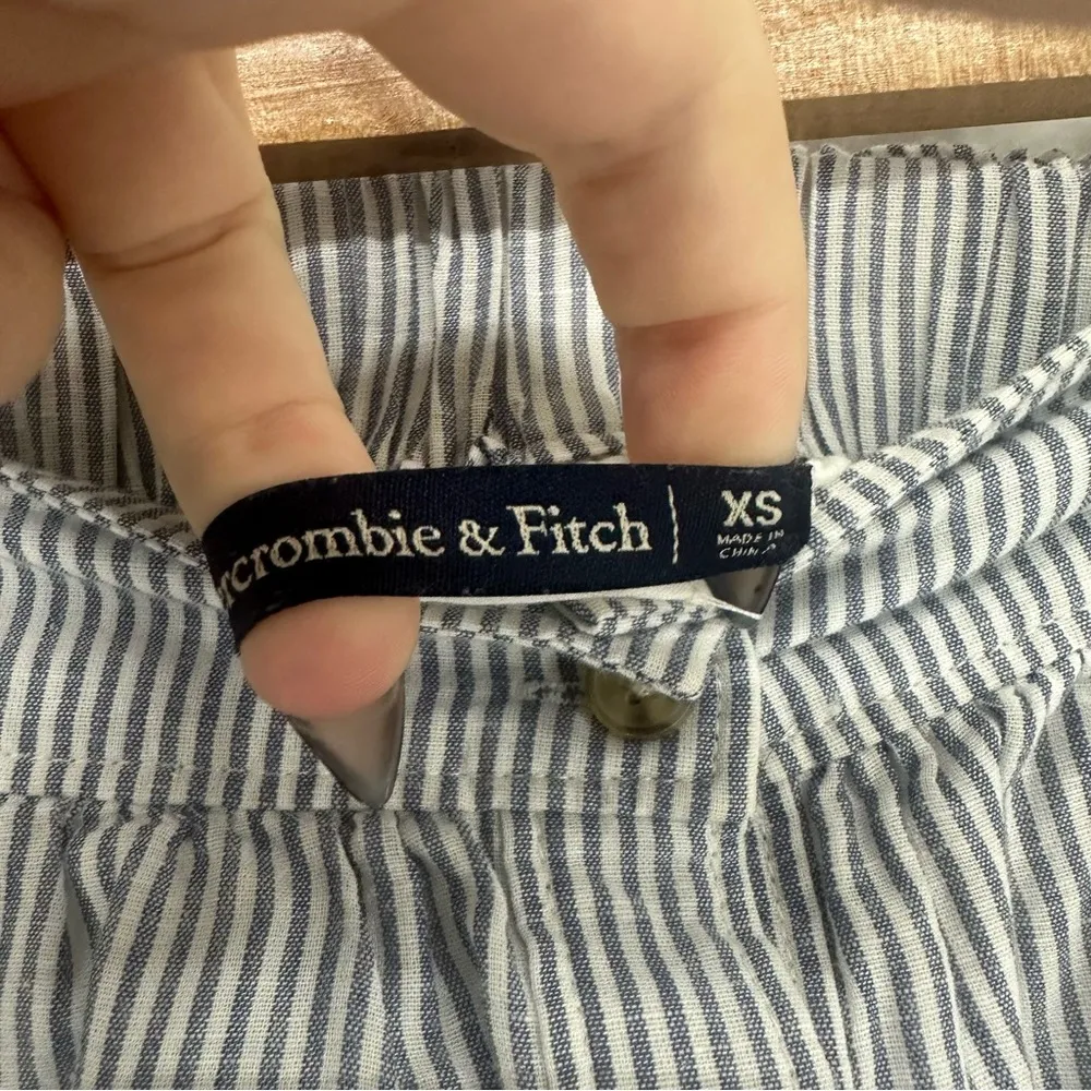 Abercrombie & Fitch Midi Button Striped Skirt Womens XS Blue - Image 3