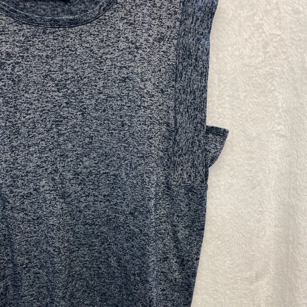 Tommy Hilfiger  Navy Heathered Tee - Image 3