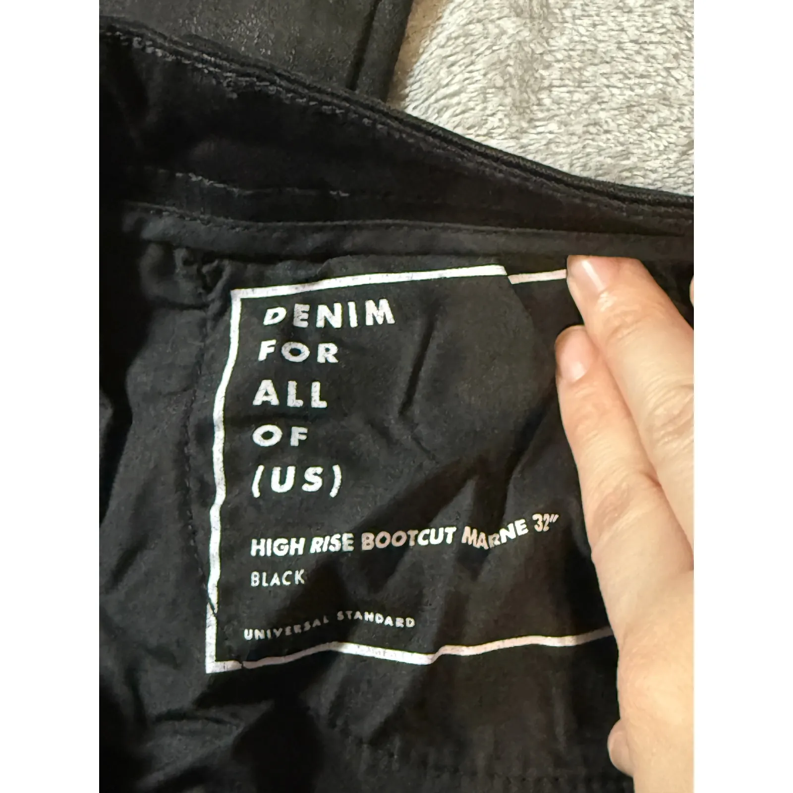 NWT Universal Standard Size 00 Black High Rise Bootcut Marne Pants Jeans 32” - Image 3