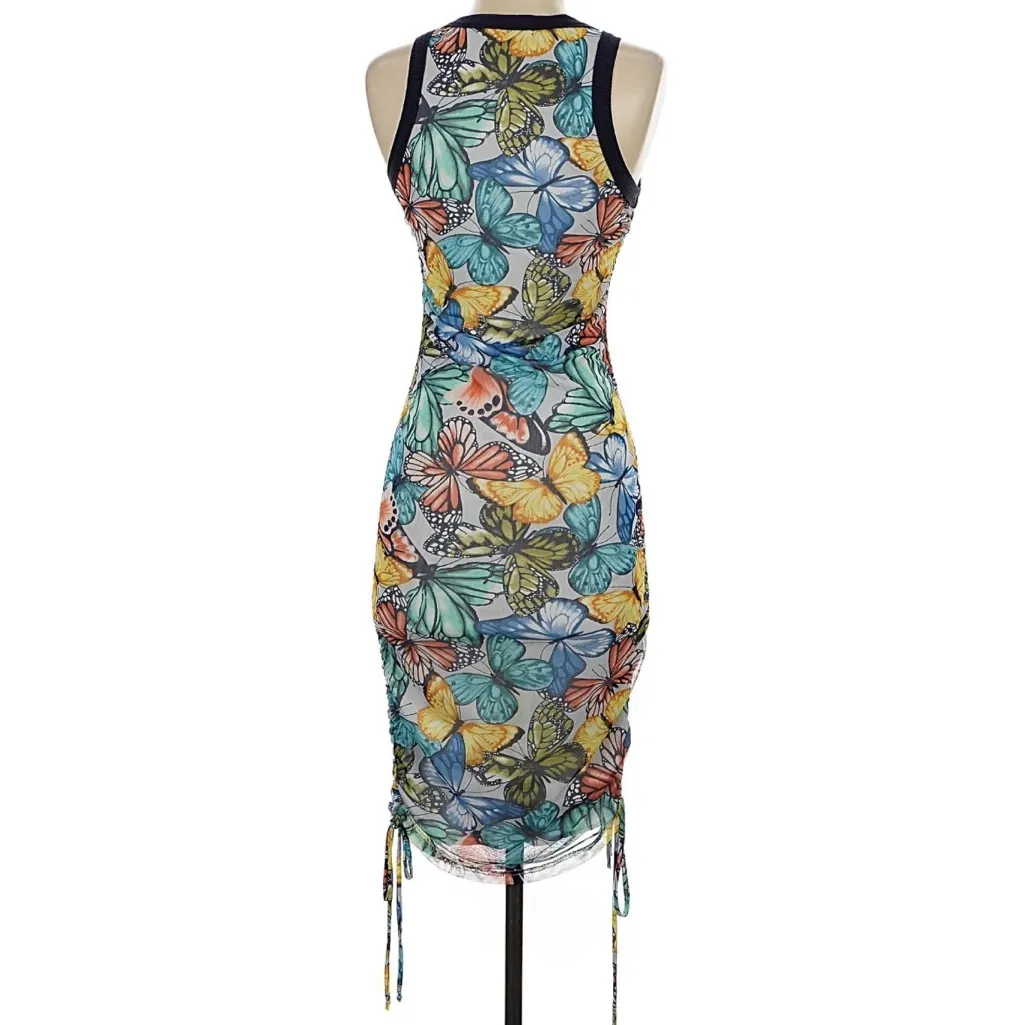 Molly Green Women’s Butterfly Tank Dress Sleeveless Mesh Bodycon size Small - Image 2