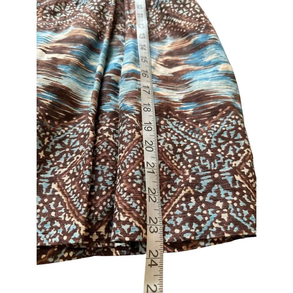 Vintage Nine West Petite Silk/Linen Blend Pleated Skirt 4P Western Y2k Artsy - Image 9