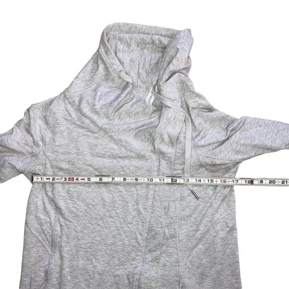 Lululemon Easy Wrap Coast Ultra Light Heathered Core Grey Cocoon Jacket-sz 6 - Image 12