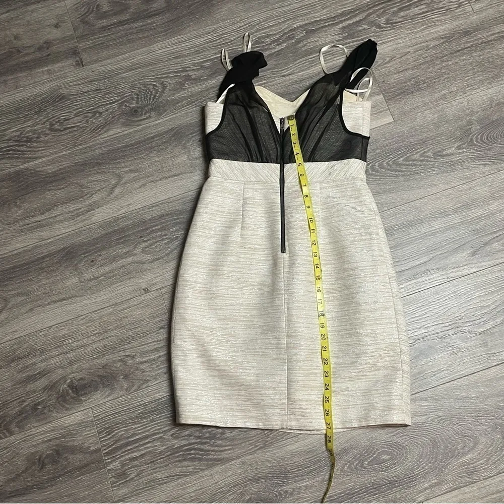 Max and Cleo Beige Texture Day‎ Sheath Evening Dress 0131 - Image 12