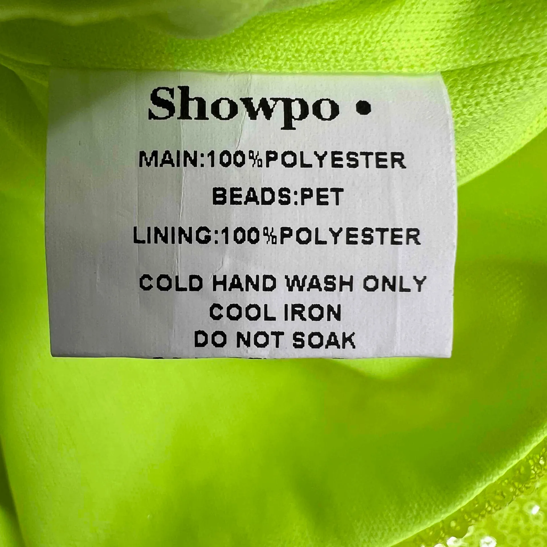 New Showpo Light Green Sequin Crop Top Night Out Club Party‎ Rave Womens Size 6 - Image 5