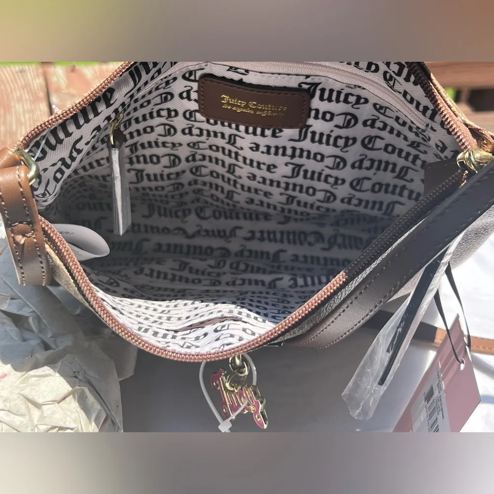 JUICY COUTURE Gothic Status Brown LoveLock Crossbody Bag/Purse|Authentic ORG $79 - Image 14