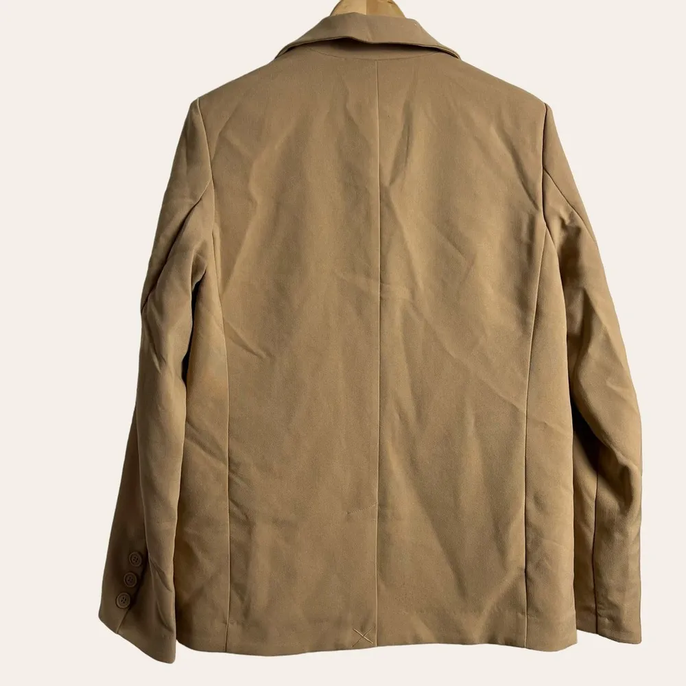 Urban Outfitters Jules Oversized Slouchy Beige Blazer Jacket Size M - Image 10