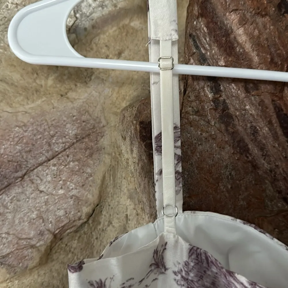 Commense Toile Print Corset Dress size xs White - Image 8