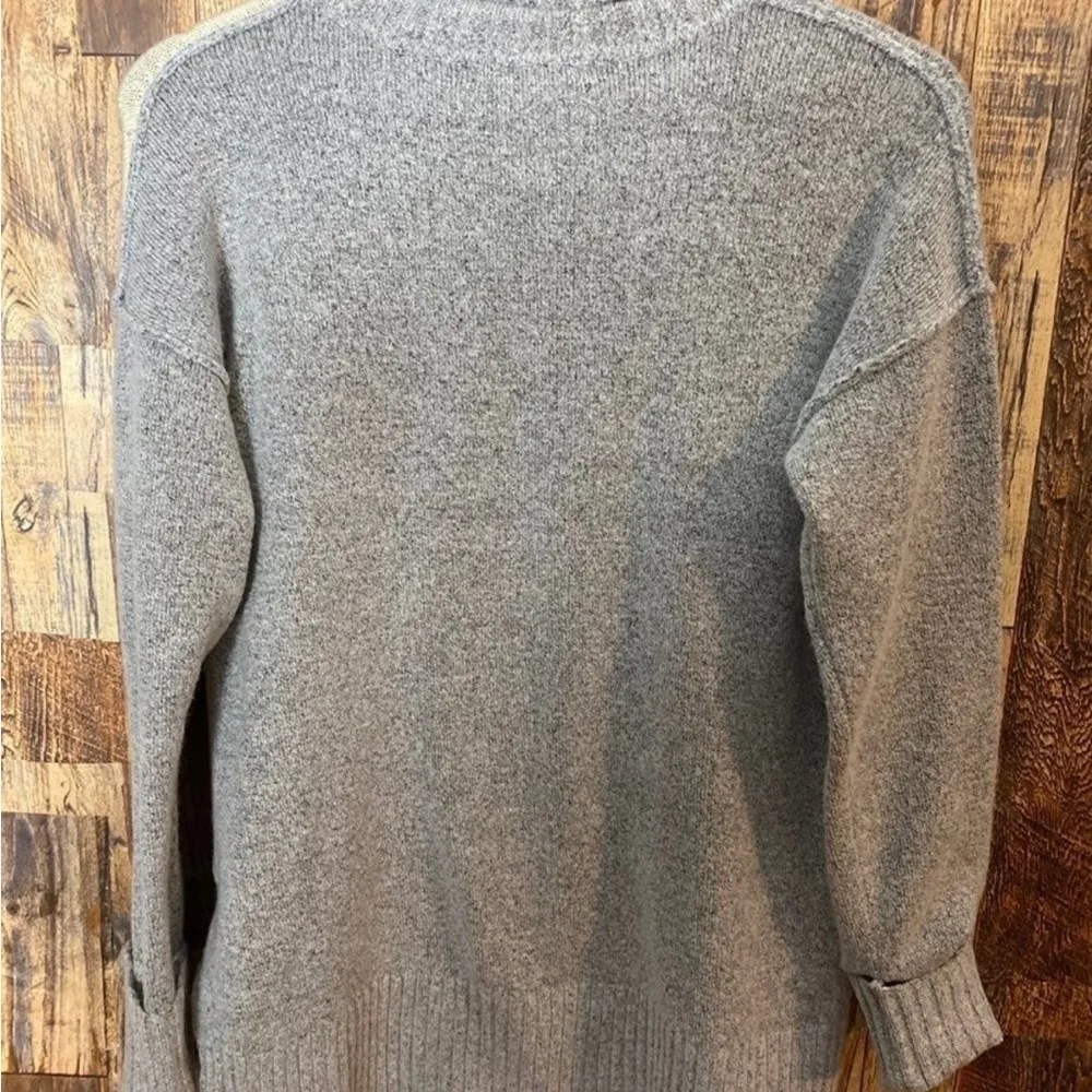 Cyrus  Womens Side Slits Long Sleeve Turtleneck Sweater Gray Small (29) - Image 3