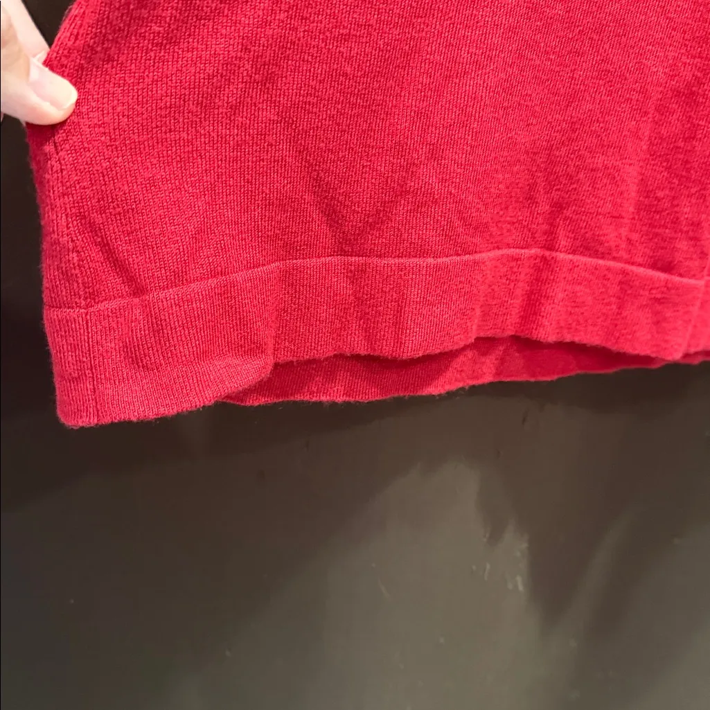 Apostrophe Scarlet Lightweight Sweater Blouse with Gathered Neckline Size XL - Image 5