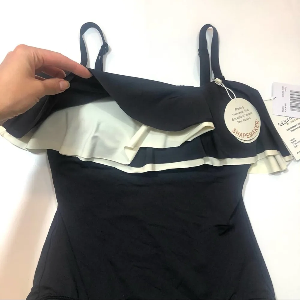 Contours Agate Ruffle Bandeau One Piece Swimsuit - Image 5