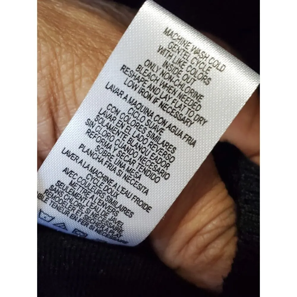 Calvin Klein Women's Gray & Black Rayon Turtle Neck Long Sleeve Knit Sweater S - Image 12