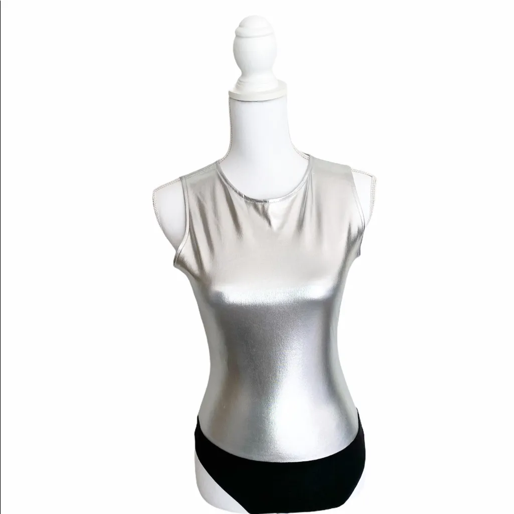 NWT Tiny Willow Silver Holiday Party Bodysuit Size M - Image 3