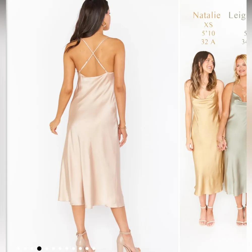Verona Cowl Neck Dress in Champagne Luxe Satin - Image 4