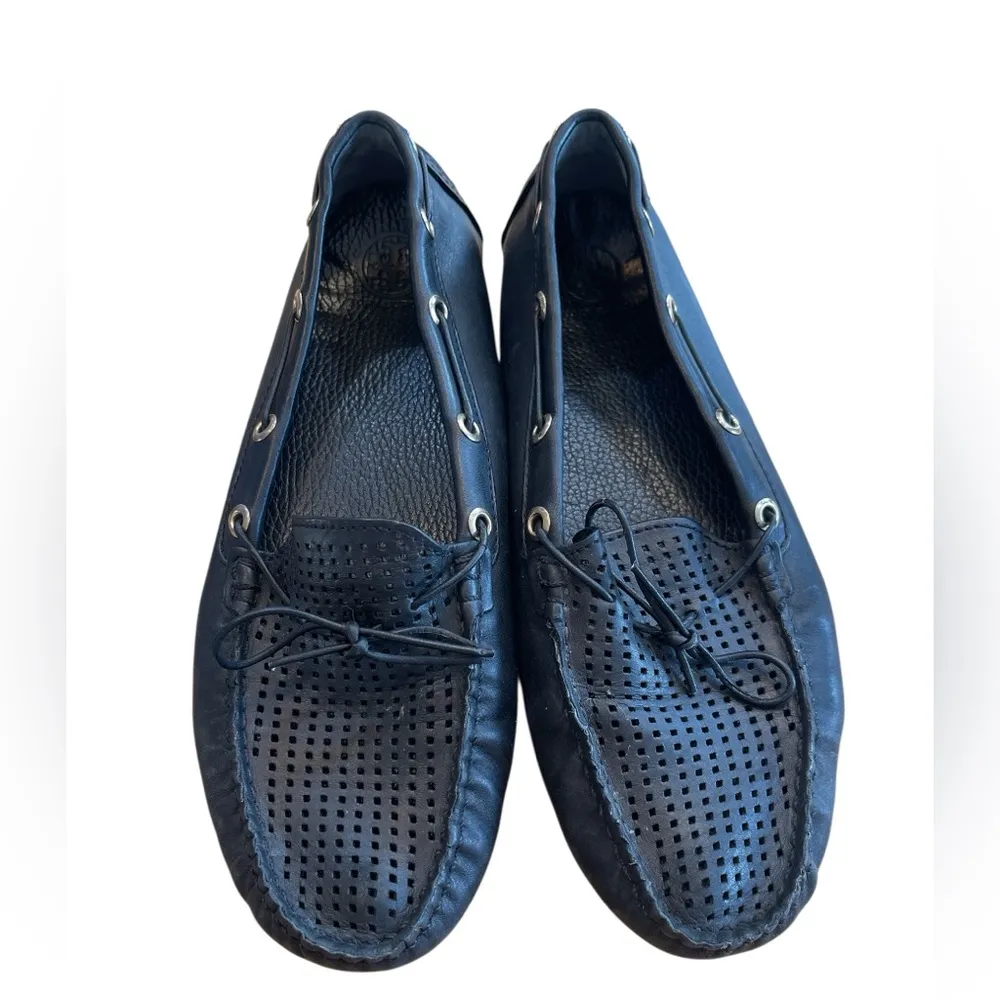 Tory Burch Black Leather Moccasins - Image 2