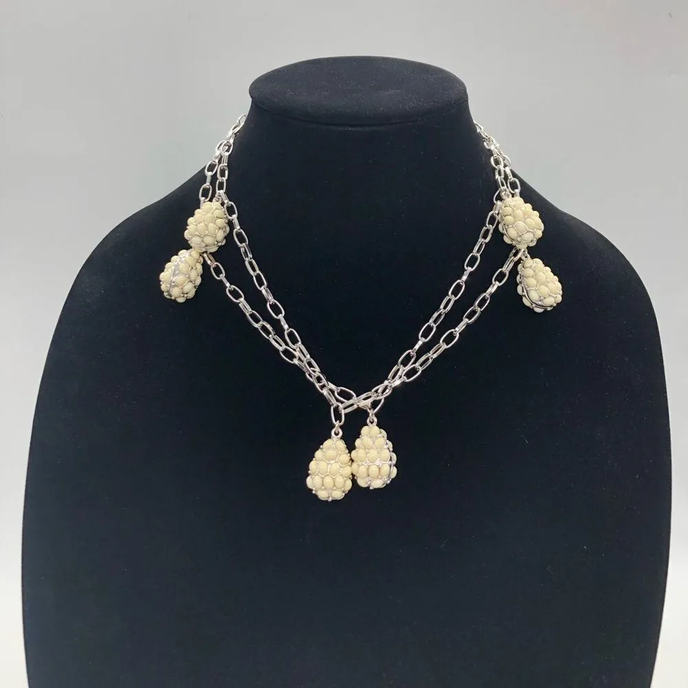 Liz Claiborne Necklace and Bracelet Set Silvertone - Image 5