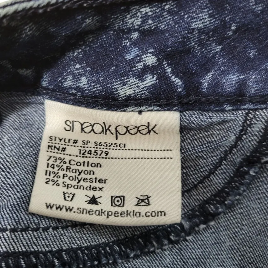 Sneak Peak Sneak Peek Shorts Size Small SM W23"xL1.5" Sneak Peek Denim Shorts Cheeky Shorts Mini - Image 4