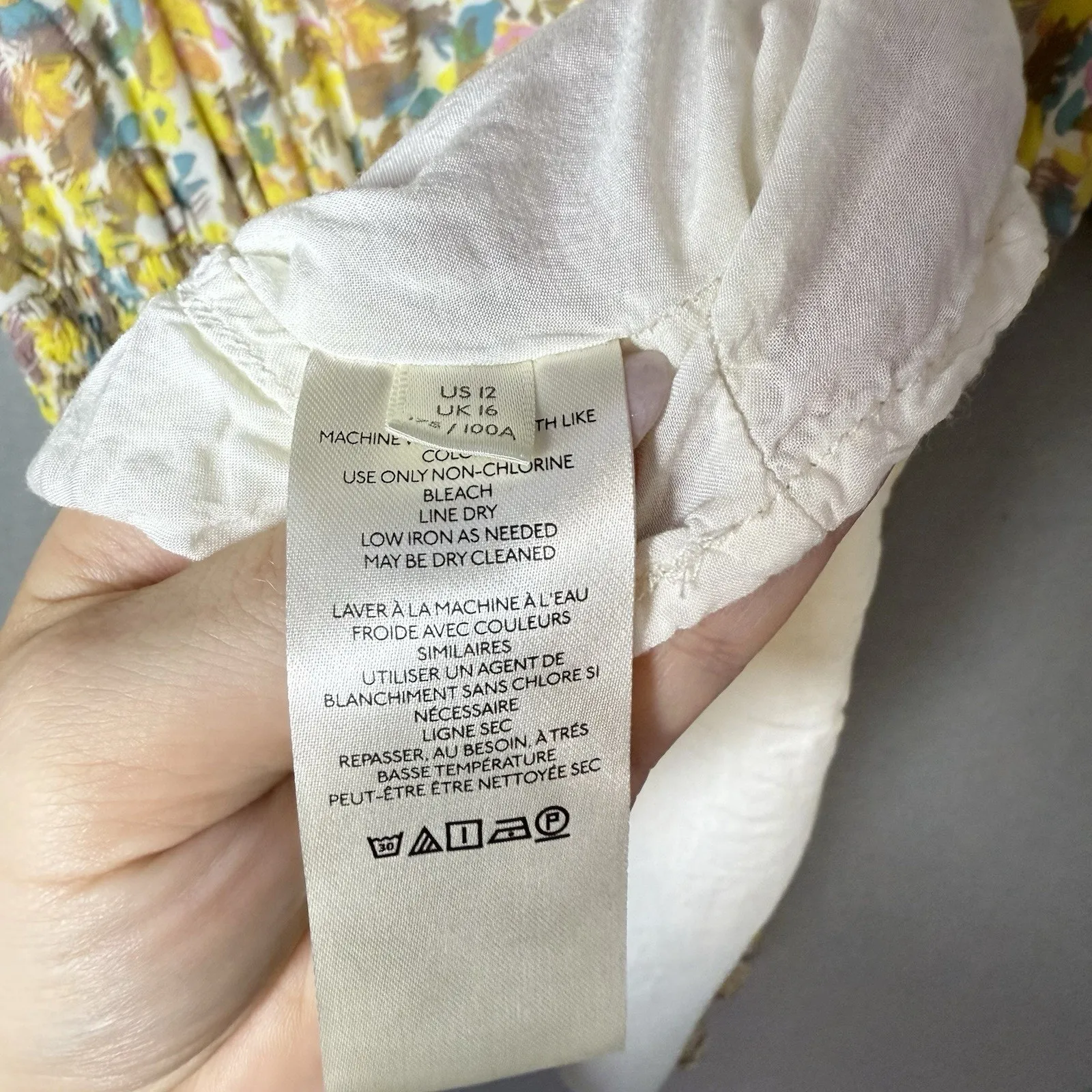 Free People Mini Dress Small Forget Me Not Floral Print Short Sleeve Yellow 12 - Image 7